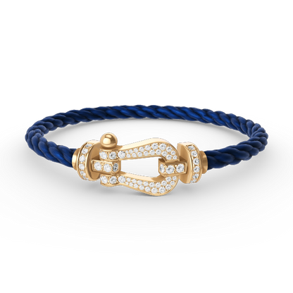 [⭐Lioran]FORCE LARGE HORSESHOE FULL DIAMOND BRACELET GOLD