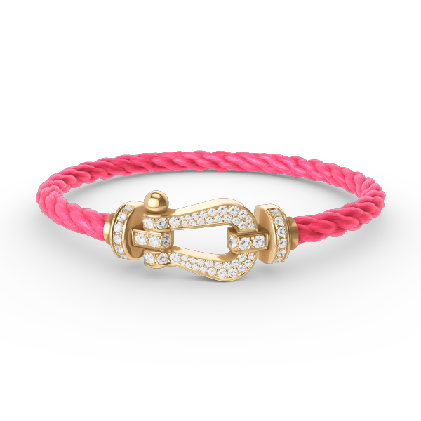[⭐Lioran]FORCE LARGE HORSESHOE FULL DIAMOND BRACELET GOLD