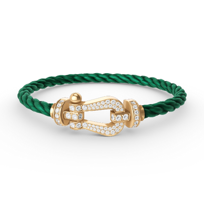 [⭐Lioran]FORCE LARGE HORSESHOE FULL DIAMOND BRACELET GOLD