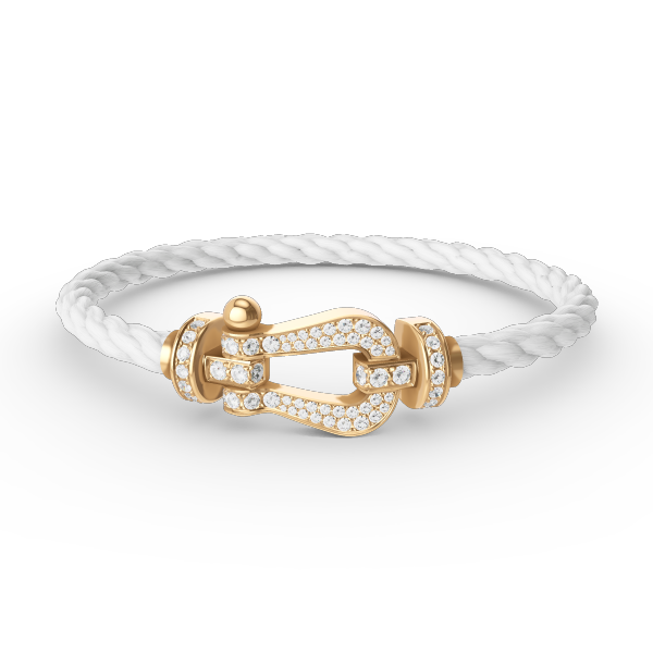 [⭐Lioran]FORCE LARGE HORSESHOE FULL DIAMOND BRACELET GOLD