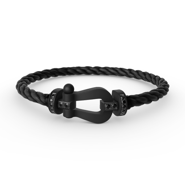 [⭐Lioran]FORCE LARGE SERIES HORSESHOE BLACK SAMURAI BRACELET