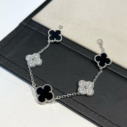 [⭐Lioran] CLOVER 5 MOTIF ONYXS BRACELET COLLECTION