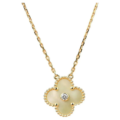 [⭐Lioran]CLOVER 15MM DIAMOND GOLD MOTHER OF PEARL NECKLACE