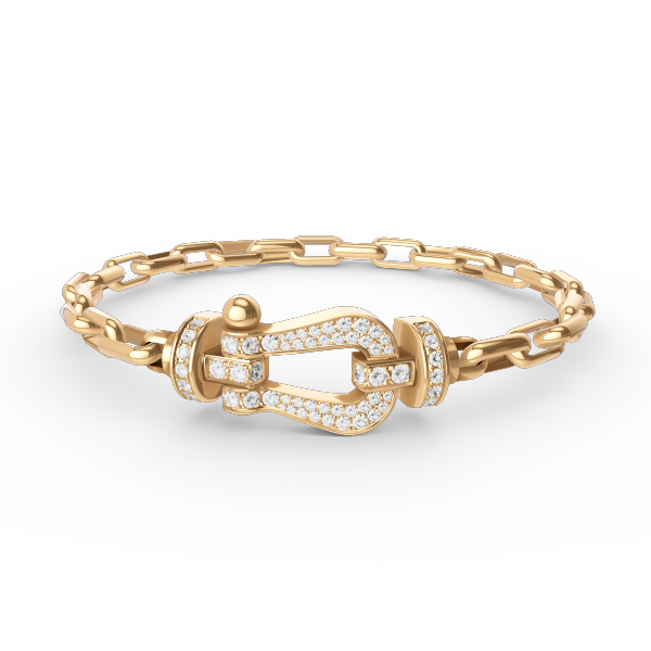 [⭐Lioran]FORCE LARGE HORSESHOE CLASP  METAL BRACELET