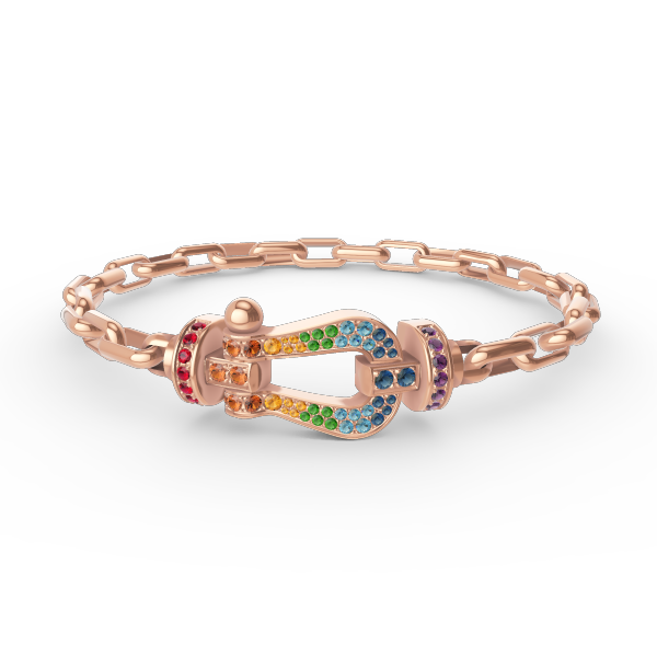 [⭐Lioran]FORCE LARGE HORSESHOE CLASP  METAL BRACELET