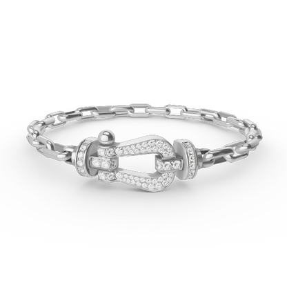 [⭐Lioran]FORCE LARGE HORSESHOE CLASP  METAL BRACELET