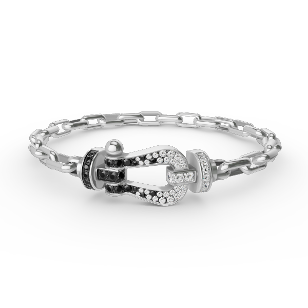 [⭐Lioran]FORCE LARGE HORSESHOE CLASP  METAL BRACELET