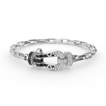 [⭐Lioran]FORCE LARGE HORSESHOE CLASP  METAL BRACELET