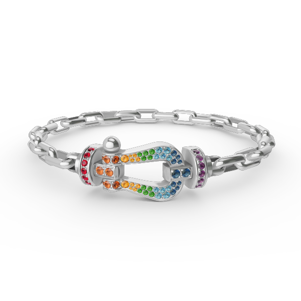 [⭐Lioran]FORCE LARGE HORSESHOE CLASP  METAL BRACELET
