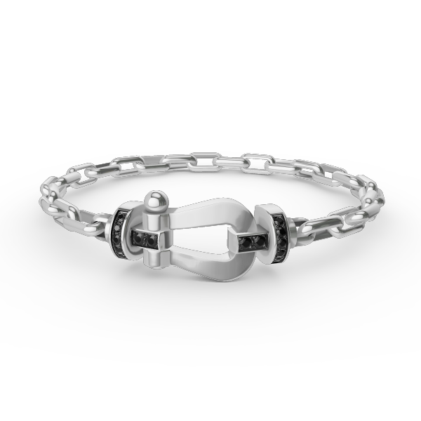 [⭐Lioran]FORCE LARGE HORSESHOE CLASP  METAL BRACELET