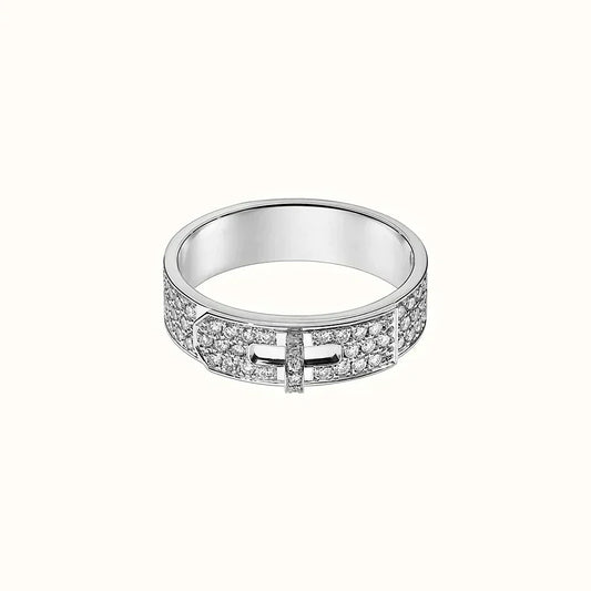 [⭐Lioran]KELLY SILVER DIAMOND RING