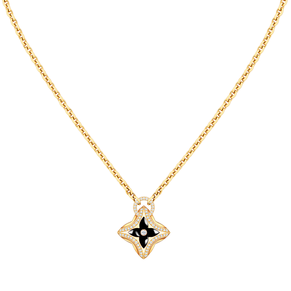 [⭐Lioran]STAR PEDANT PINK GOLD DIAMOND NECKLACE