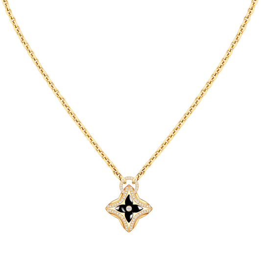 [⭐Lioran]STAR PEDANT PINK GOLD DIAMOND NECKLACE