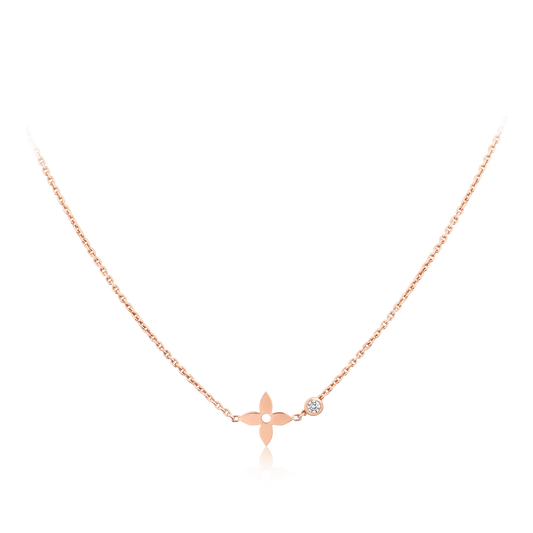 [⭐Lioran]BLOSSOM PENDANT PINK GOLD AND DIAMOND