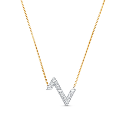 [⭐Lioran]VOLT SILVER DIAMOND PEDANT NECKLACE