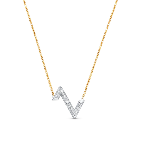 [⭐Lioran]VOLT SILVER DIAMOND PEDANT NECKLACE