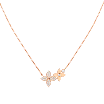 [⭐Lioran]STAR BLOSSOM NECKLACE PINK GOLD DIAMONDS