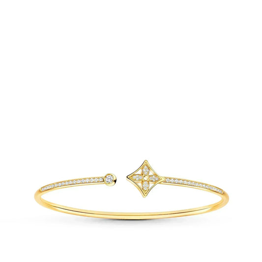 [⭐Lioran]IDYLLE GOLD OPEN BRACELET DIAMOND PAVED