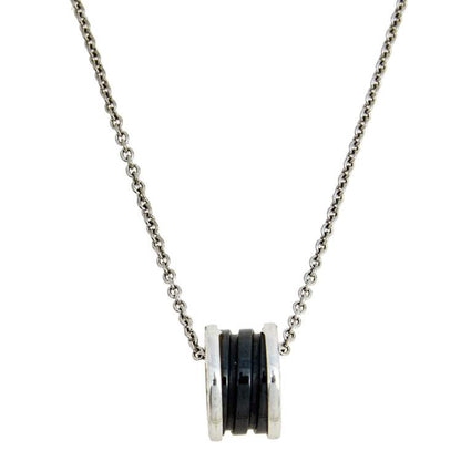 [⭐Lioran]ZERO 1 BLACK CERAMIC SILVER NECKLACE
