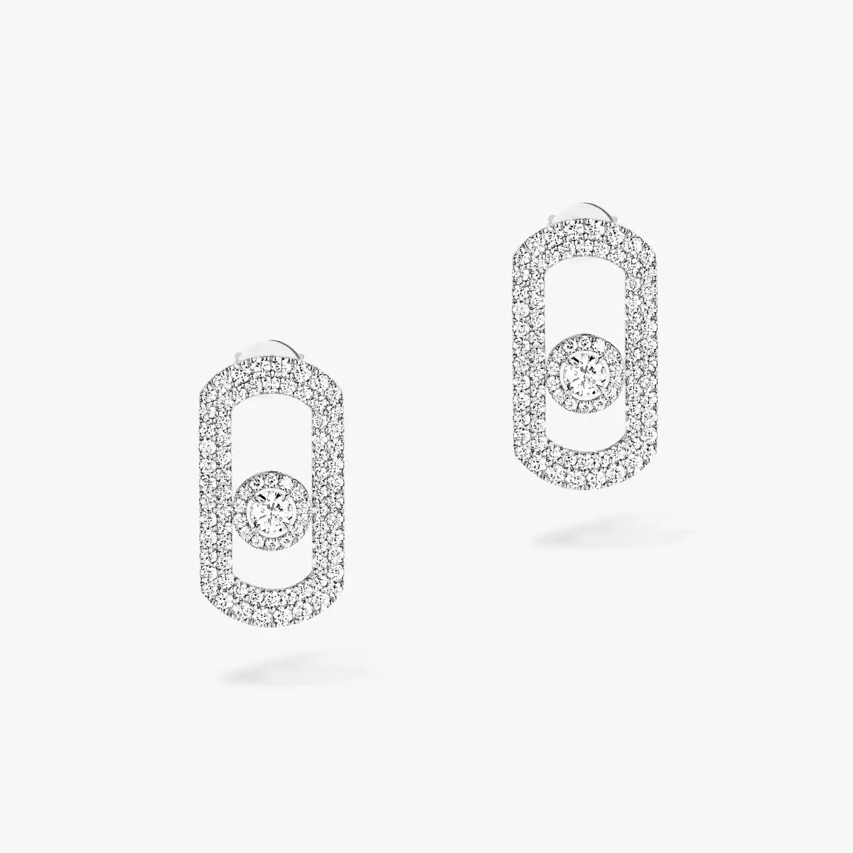 [⭐Lioran]So Move Pave_-Set Diamond Earrings in Silver