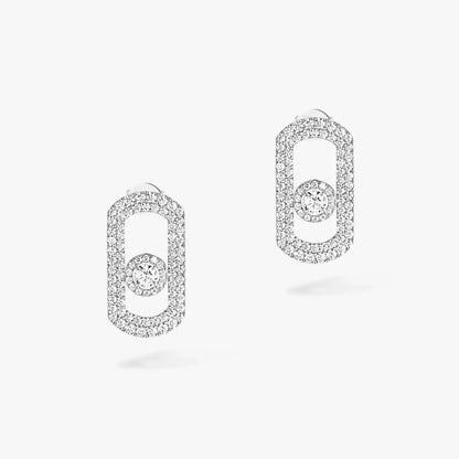 [⭐Lioran]So Move Pave_-Set Diamond Earrings in Silver