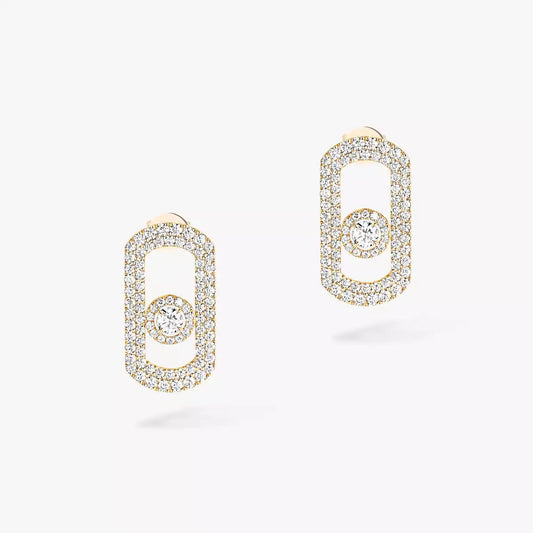 [⭐Lioran]So Move Pave_-Set Diamond Earrings in Silver