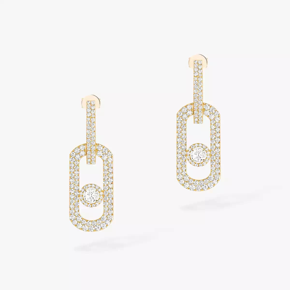 [⭐Lioran]So Move XL Pave_-Set Diamond Pendant Earrings
