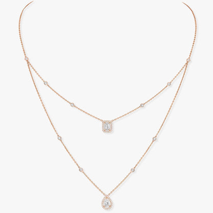 [⭐Lioran]MY TWIN 2 ROW DIAMOND NECKLACE