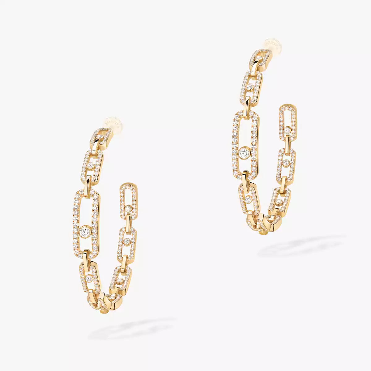 [[⭐Lioran]Move Link Diamond Hoop Earrings