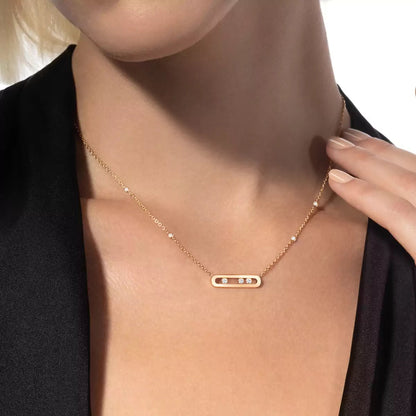 [⭐Lioran] Baby Move Gold Diamond Necklace