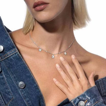 [⭐Lioran]My Twin Diamond Necklace in Silver