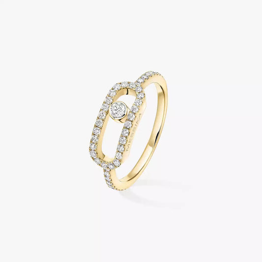 [⭐Lioran]Move Uno Diamond Ring in Gold