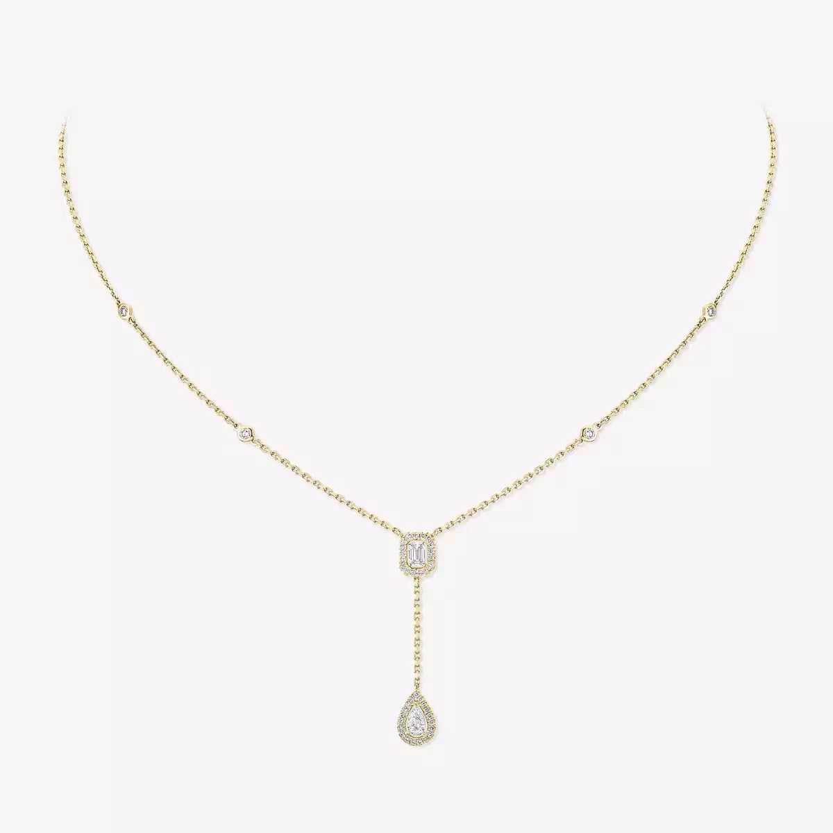 [⭐Lioran]Gold Diamond Tie Necklace