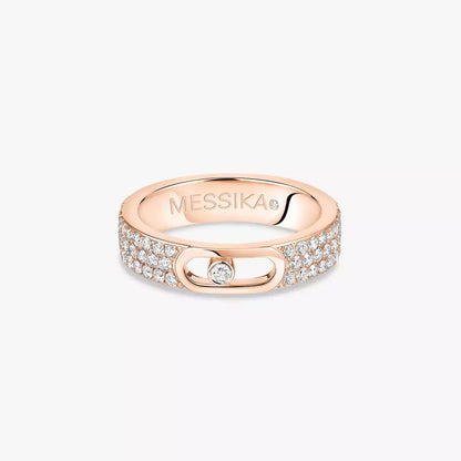 [⭐Lioran]Move Joaillerie Pave_ Diamond Wedding Ring