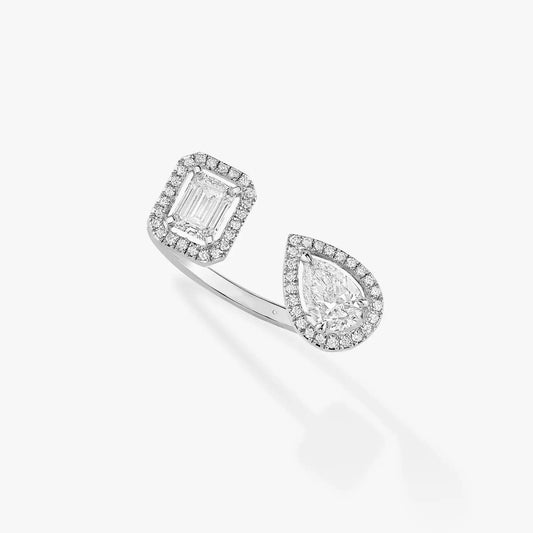 [⭐Lioran]MY TWIN TOI & MOI SILVER DIAMOND RING