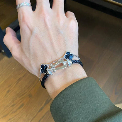 [⭐Lioran]CLOVER 5 MOTIF PIETERSITE BRACELET COLLECTION