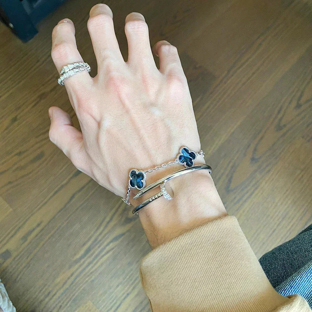 [⭐Lioran]CLOVER 5 MOTIF PIETERSITE BRACELET COLLECTION