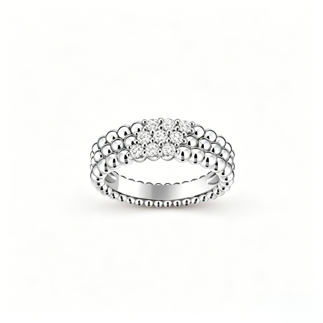 [⭐Lioran] THREE-ROW DIAMOND RING