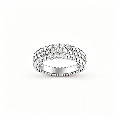 [⭐Lioran] THREE-ROW DIAMOND RING