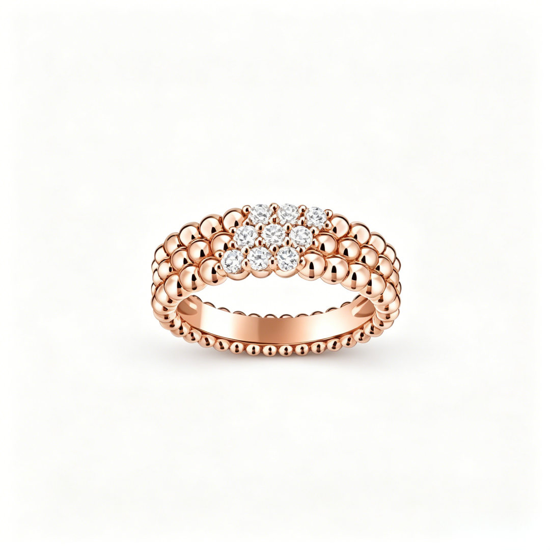 [⭐Lioran] THREE-ROW DIAMOND RING