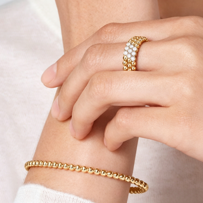 [⭐Lioran] THREE-ROW DIAMOND RING