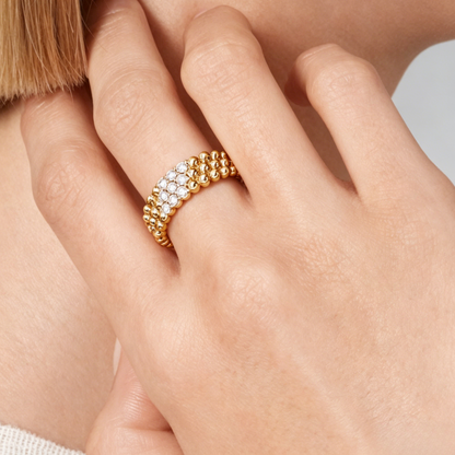 [⭐Lioran] THREE-ROW DIAMOND RING