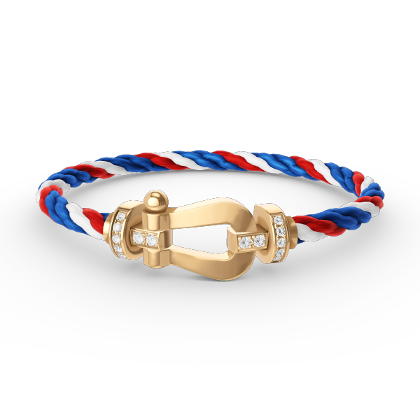 [⭐Lioran]FORCE LARGE HORSESHOE HALF DIAMOND BRACELET GOLD