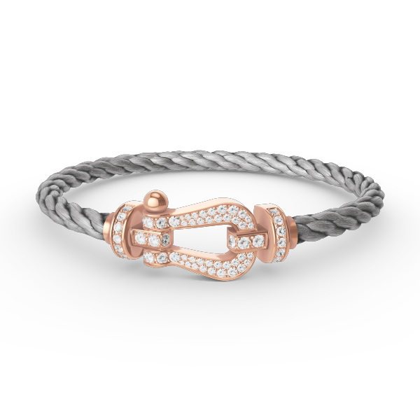 [⭐Lioran]FORCE LARGE HORSESHOE FULL DIAMOND BRACELET ROSE GOLD