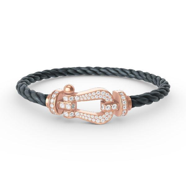 [⭐Lioran]FORCE LARGE HORSESHOE FULL DIAMOND BRACELET ROSE GOLD