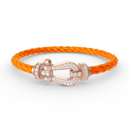 [⭐Lioran]FORCE LARGE HORSESHOE FULL DIAMOND BRACELET ROSE GOLD