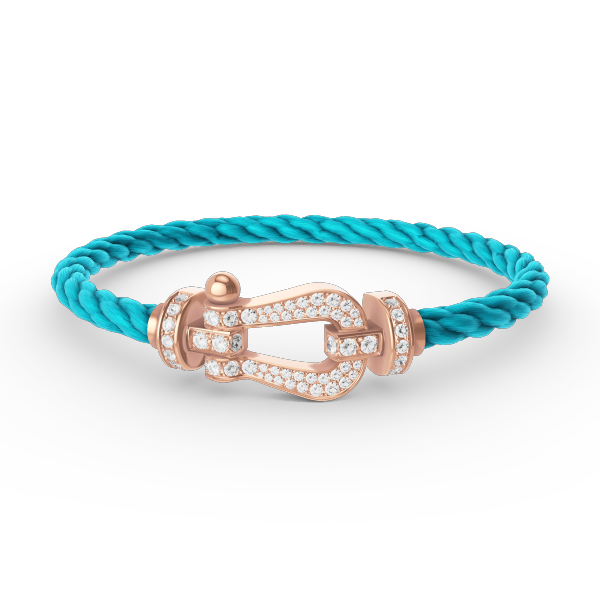 [⭐Lioran]FORCE LARGE HORSESHOE FULL DIAMOND BRACELET ROSE GOLD