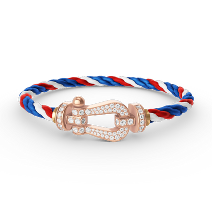 [⭐Lioran]FORCE LARGE HORSESHOE FULL DIAMOND BRACELET ROSE GOLD