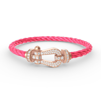 [⭐Lioran]FORCE LARGE HORSESHOE FULL DIAMOND BRACELET ROSE GOLD
