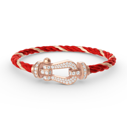 [⭐Lioran]FORCE LARGE HORSESHOE FULL DIAMOND BRACELET ROSE GOLD